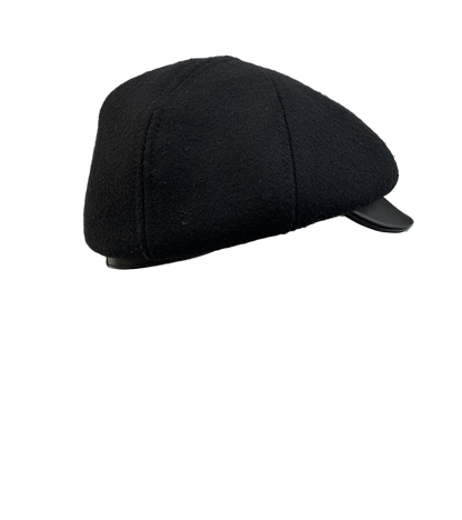 Casquette gavroche drap et cuir cote 2