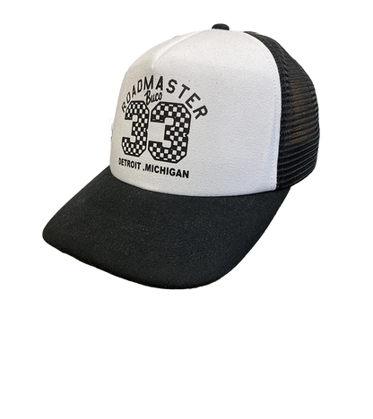 Casquette trucker blanche BUCO print buco 33 côté