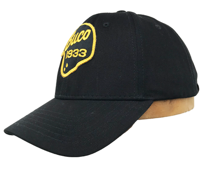 Casquette baseball helmet BUCO Noir/Jaune côté